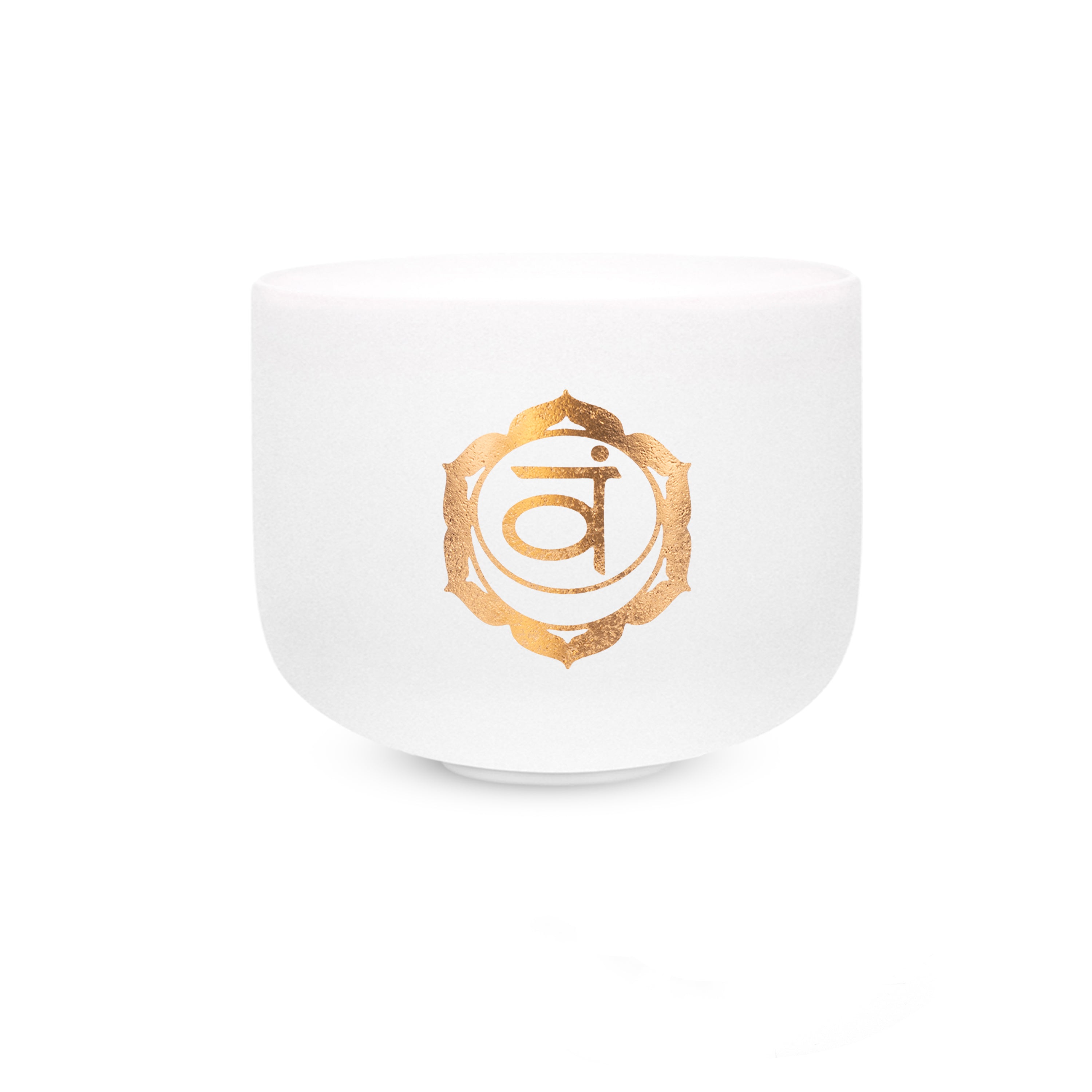 TOPFUND 432 Hz Set of 7 Gold Chakra Pattern Crystal Singing Bowls 6-12 inch with Heavy Duty Carrying Cases and Singing Bowl Mallets